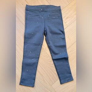 Zara Kids Gray Casual Leggings with glitter dots